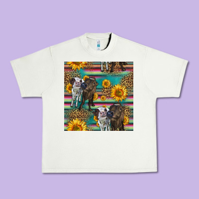 Two Cute Heifers Seamless Pattern Urban Heavy Tee Designed By Hra Design Shop
