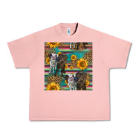 Salmon two cute heifers seamless pattern Urban Heavy Tee - HRA Design Shop