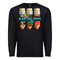 Black teach love inspire Premium Sweatshirt - NancyCooperArtShop