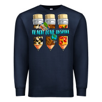Navy teach love inspire Premium Sweatshirt - NancyCooperArtShop