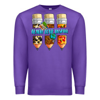 Purple teach love inspire Premium Sweatshirt - NancyCooperArtShop