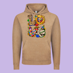 Autism Love Vintage Hoodie Designed By Zillion Design Studio