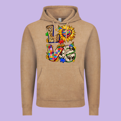 Autism Love Vintage Hoodie Designed By Zillion Design Studio