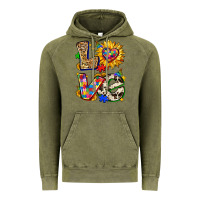 Vintage Olive autism love Vintage Hoodie - Zillion Design Studio
