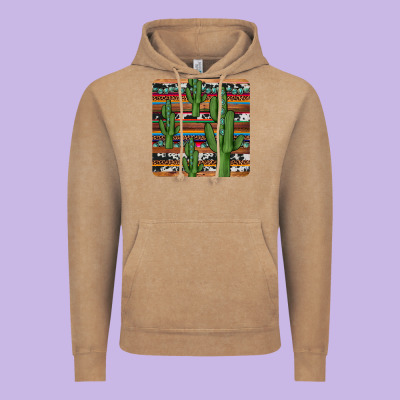 Cactus Gemstone Coaster Vintage Hoodie Designed By Jahusdesignshop