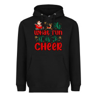 Black oh what fun it is to cheer Heavyweight Hoodie - MaliasSmallBusiness