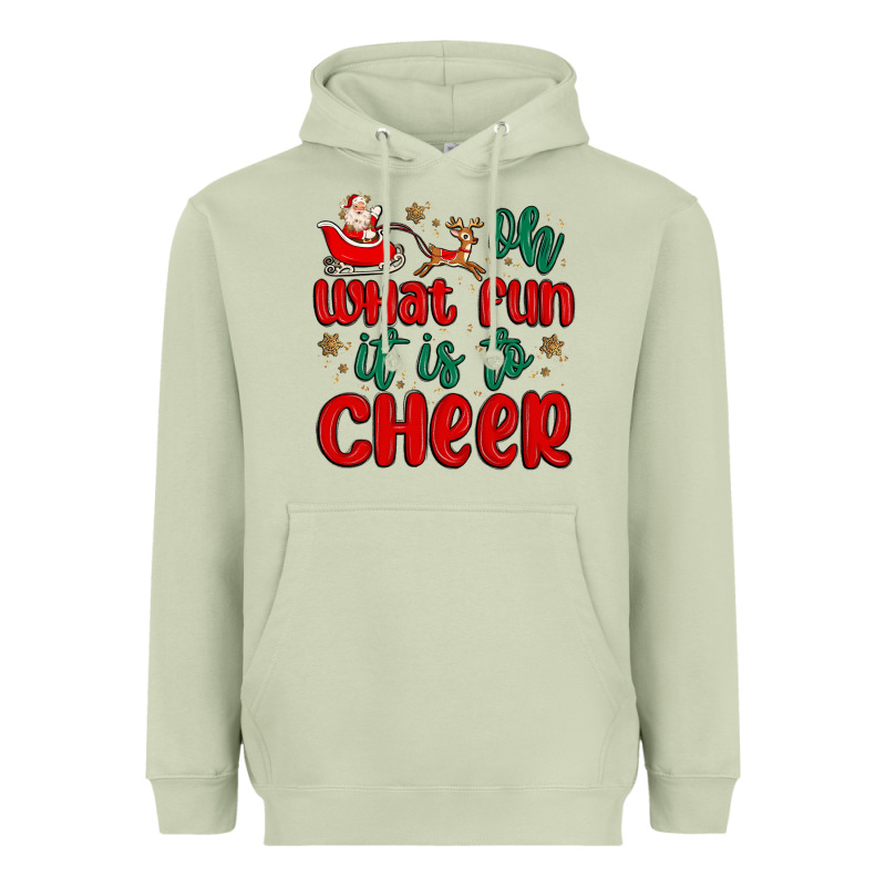 Oh What Fun It Is To Cheer Heavyweight Hoodie by MaliasSmallBusiness | Teevron