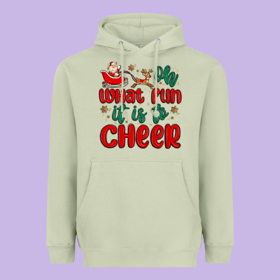 Oh What Fun It Is To Cheer Heavyweight Hoodie Designed By Maliassmallbusiness