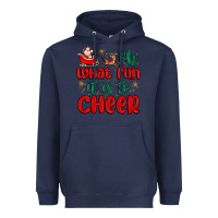 Navy oh what fun it is to cheer Heavyweight Hoodie - MaliasSmallBusiness