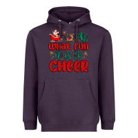 Plum oh what fun it is to cheer Heavyweight Hoodie - MaliasSmallBusiness