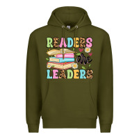 Army Green readers are leaders Premium Hoodie - Artiststas