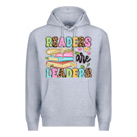 Heather Grey readers are leaders Premium Hoodie - Artiststas