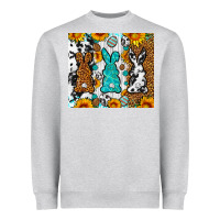 Easter Bunnies Leopard Cowhide Tumbler Easter Day Heavyweight Sweatshirt | Teevron