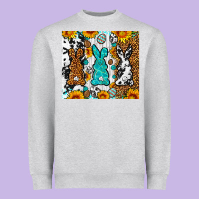 Easter Bunnies Leopard Cowhide Tumbler Easter Day Heavyweight Sweatshirt Designed By Neo Western