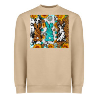 Mushroom Easter bunnies leopard cowhide tumbler Easter Day Heavyweight Sweatshirt - Neo Western