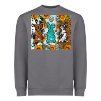 Storm Easter bunnies leopard cowhide tumbler Easter Day Heavyweight Sweatshirt - Neo Western