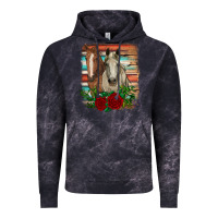 Cloud Black horses with roses Vintage Hoodie - RanaPortraitStore