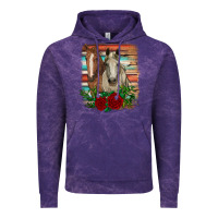 Cloud Purple horses with roses Vintage Hoodie - RanaPortraitStore