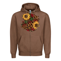 Chestnut Christmas leopard sunflower Zipper Hoodie - BarkalooDesign