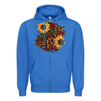 True Royal Christmas leopard sunflower Zipper Hoodie - BarkalooDesign