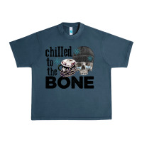 Midnight Navy Chilled to the bone skull winter Urban Heavy Tee - FaDigitalArtStudio