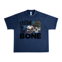 Navy Chilled to the bone skull winter Urban Heavy Tee - FaDigitalArtStudio