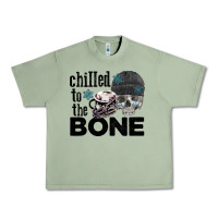 Oil Green Chilled to the bone skull winter Urban Heavy Tee - FaDigitalArtStudio