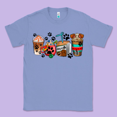 Dogs Coffee Cups Classic Tee Designed By Adodesignshop