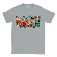 Heather Grey dogs coffee cups Classic Tee - AdoDesignShop