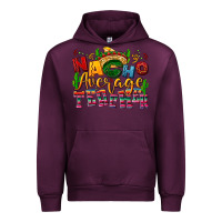 Mauve Wine Nacho average Teacher Urban Hoodie - NancyCooperArtShop