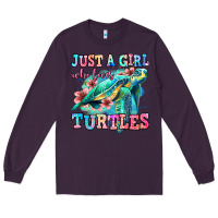 Plum just a girl who loves turtles Long Sleeve Tee - Jasminsmagicworld