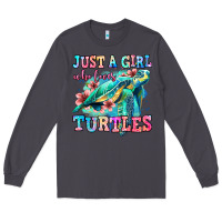 Smoke just a girl who loves turtles Long Sleeve Tee - Jasminsmagicworld