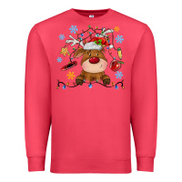 Cardinal christmas deer school Premium Sweatshirt - MaliasSmallBusiness