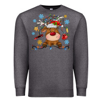 Charcoal Heather christmas deer school Premium Sweatshirt - MaliasSmallBusiness