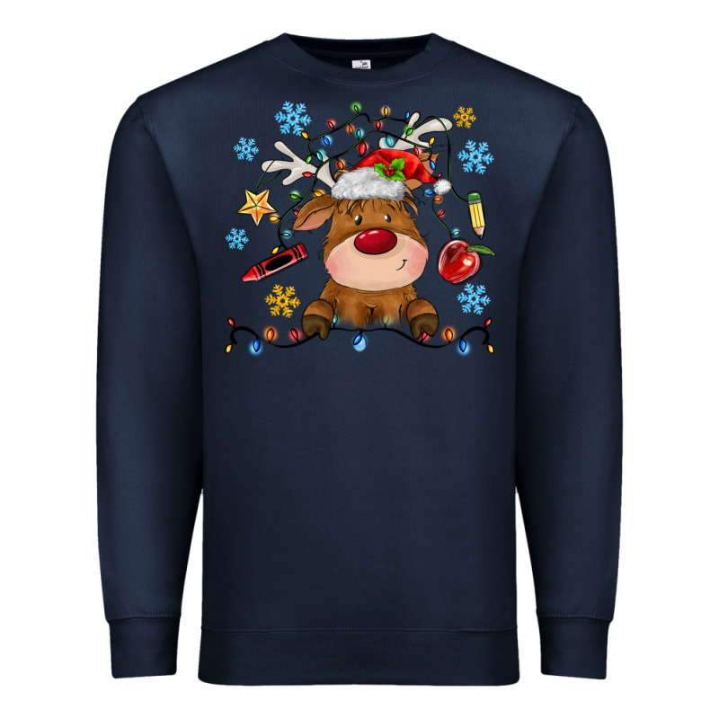 Christmas Deer School Premium Sweatshirt by MaliasSmallBusiness | Teevron