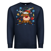 Navy christmas deer school Premium Sweatshirt - MaliasSmallBusiness