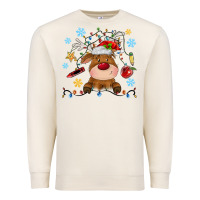 Sandshell christmas deer school Premium Sweatshirt - MaliasSmallBusiness