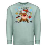Seafoam christmas deer school Premium Sweatshirt - MaliasSmallBusiness