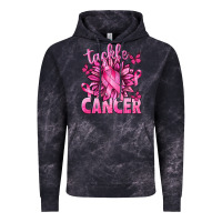 Cloud Black Tackle Cancer with Sunflower Vintage Hoodie - texasbilliewilder