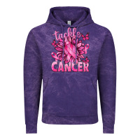 Cloud Purple Tackle Cancer with Sunflower Vintage Hoodie - texasbilliewilder