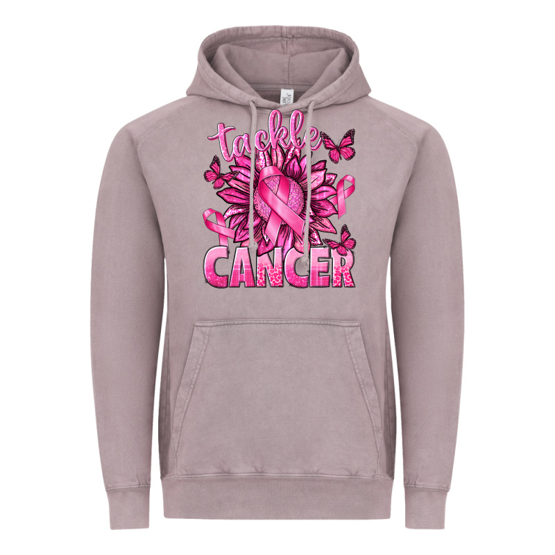 Tackle Cancer With Sunflower Vintage Hoodie by texasbilliewilder | Teevron