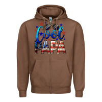 Chestnut Cool Papa American Zipper Hoodie - LillyAllenDesigns