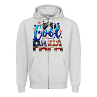 Cool Papa American Zipper Hoodie | Teevron