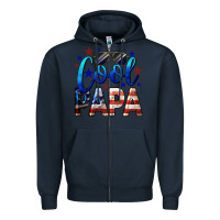 Navy Cool Papa American Zipper Hoodie - LillyAllenDesigns