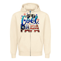 Sandshell Cool Papa American Zipper Hoodie - LillyAllenDesigns