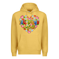 Antique Gold 100 days of school Premium Hoodie - Artiststas