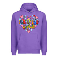 Purple 100 days of school Premium Hoodie - Artiststas