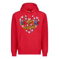 Red 100 days of school Premium Hoodie - Artiststas