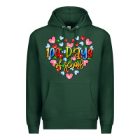 Sports Green 100 days of school Premium Hoodie - Artiststas