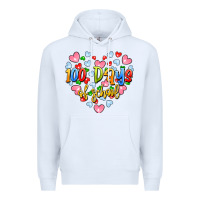 White 100 days of school Premium Hoodie - Artiststas